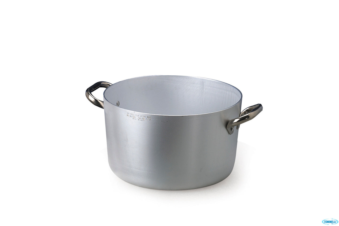 Casseruola Alta 3 Mm Alluminio 2 Maniglie Inox Cm.32 Hh17 Lt 12,5 Senza Coperchio