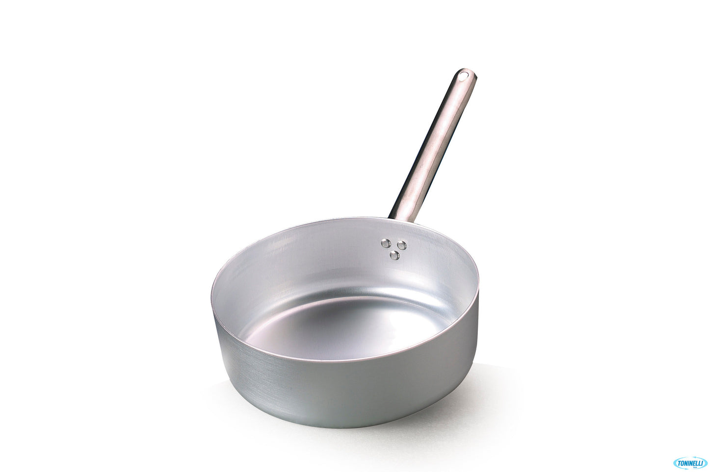 Casseruola Bassa 3 Mm Alluminio 1 Manico Tubolare Inox Cm.32 H 10,5 Lt 8,4 Senza Coperchio