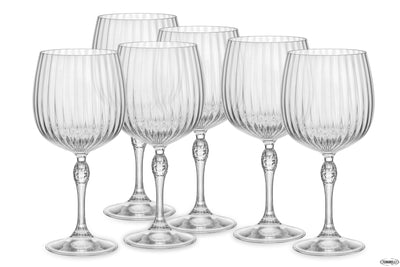 America '20S Confezione Da 6 Calici Per Cocktail Gin Tonic H.22,6 Cl.74,5 Diametro 10,9 122128