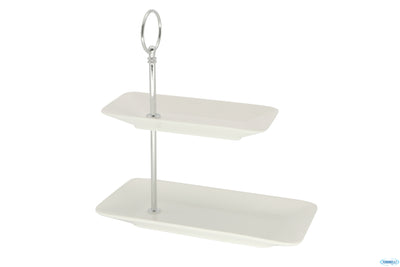 B.B. White-Alzata 2 Piani Rettangolare Cm.23X11,6Xh.26 Ba1050-Z01