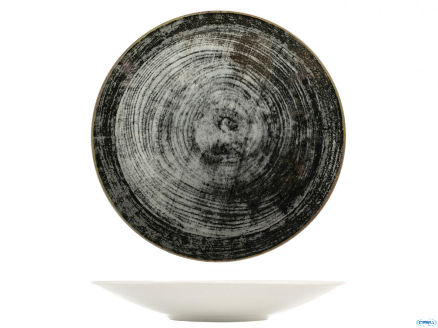Black Round-Piatto Portata Konos Cm 28 04551Z07