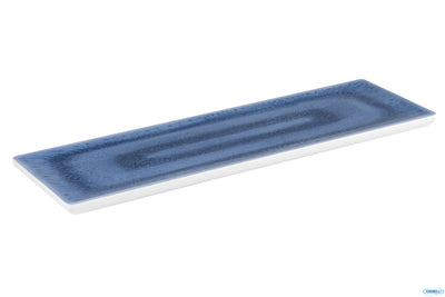 Blue Ocean-Vassoio In Melamina Interno Blu Decorato, Esterno Bianco Gn 2.4 Cm 53X16,2 H 2 84673