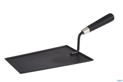 Bob-Paletta Da Servizio Forma Cazzuola Nero Con Manico Legno. Mis. Piatto Cm.23,5X15,5 Mis. Tot Cm.3