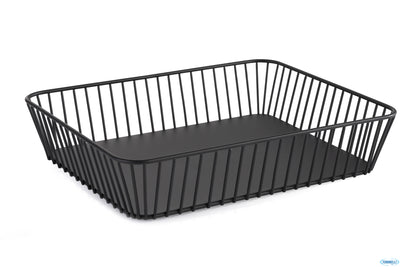 Urban-Cestino Metallo Rettangolare Gn 1.2 Cm.32,5X26,5Xh.7,5 Nero 30415