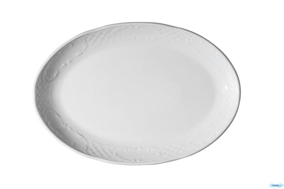 Vassoio Ovale Classico Bianco Cm.29x19,5 - Confezione da 6 Pz.