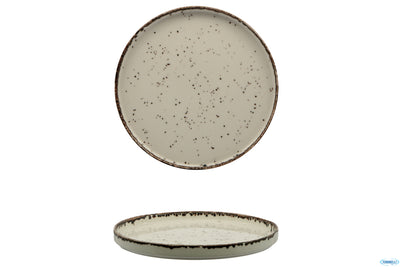 Cromya Cream-Piatto Nordico In Porcellana Cm.20 H.1,5