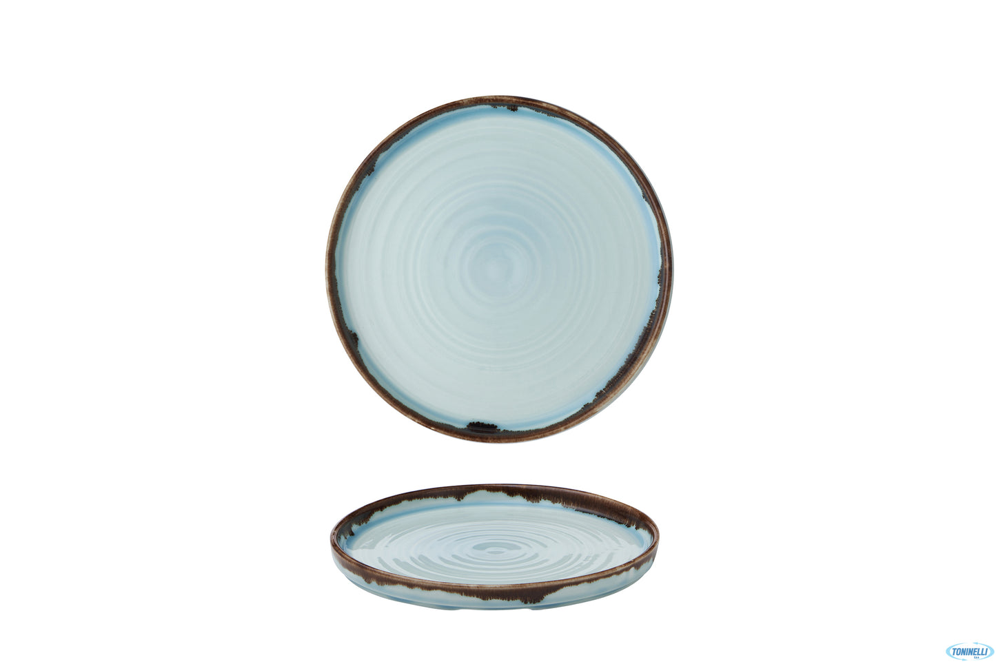 Dudson-Harvest Turquoise Piatto Bordo Alto Cm 21 H 2 Hvtqwp211