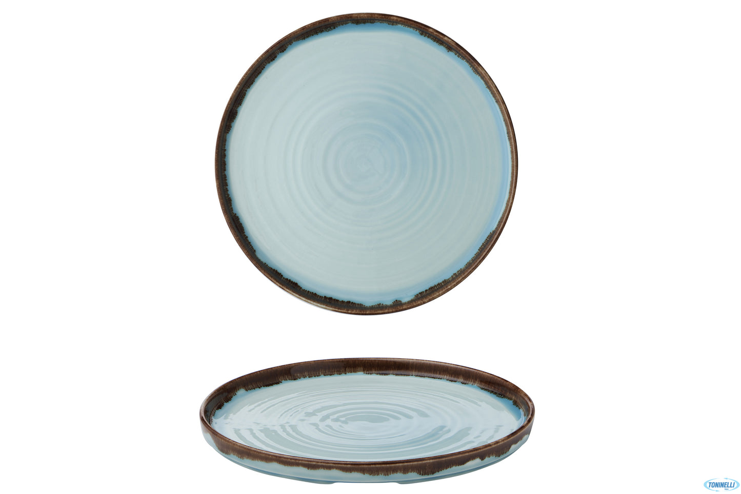 Dudson-Harvest Turquoise Piatto Bordo Alto Cm 26 H 2 Hvtqwp261