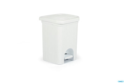 Elegance Pattumiera Bagno Bianca Lt.6 Cm.20X20X28 30100