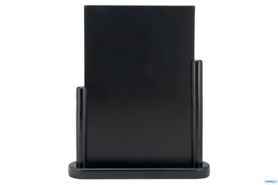 Elegant - Lavagna Da Tavolo, Base In Legno Colore Nero Modello Grande A4 Cm 27X7,1 H 32,3 Ele-