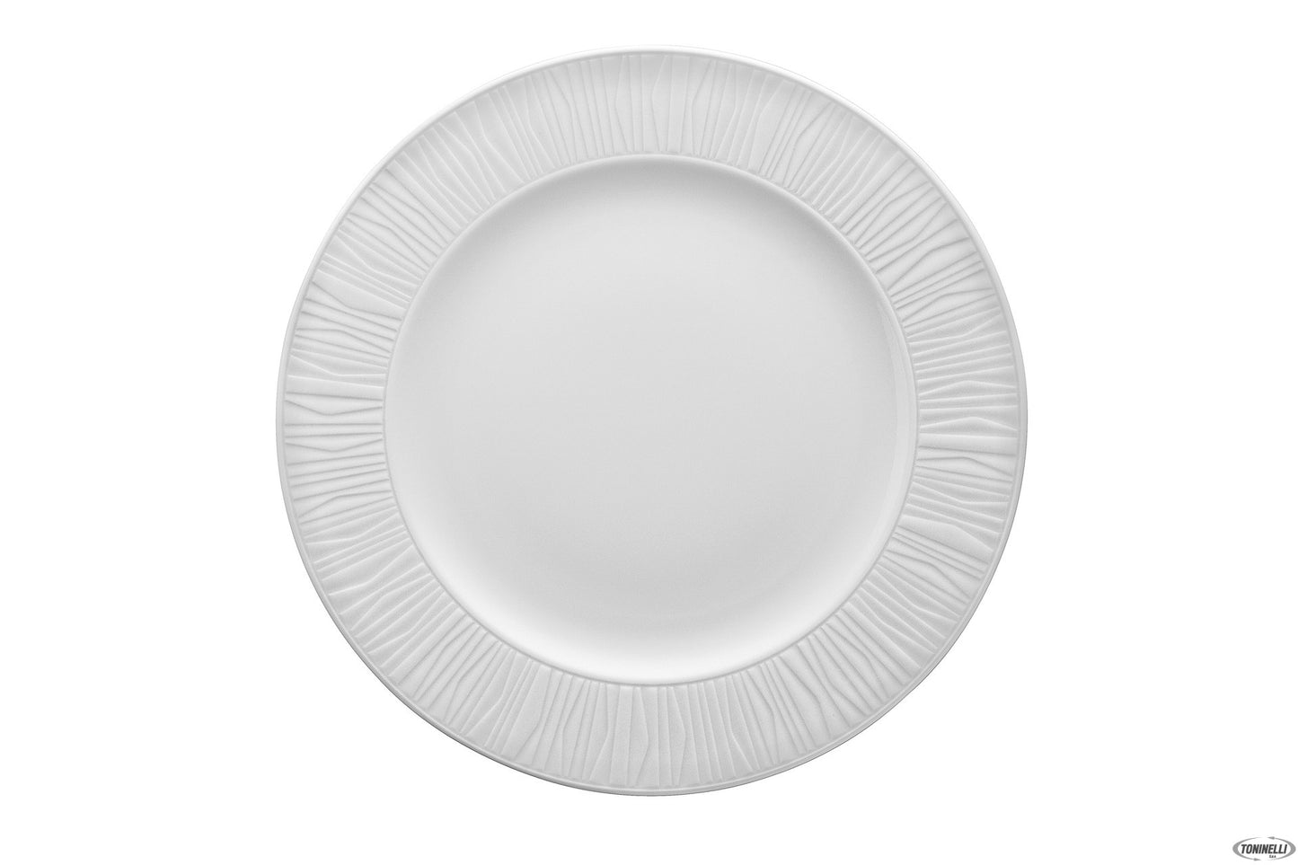 Piatto Piano Emotion Bianco Ø Cm.22 - Confezione da 12 Pz.