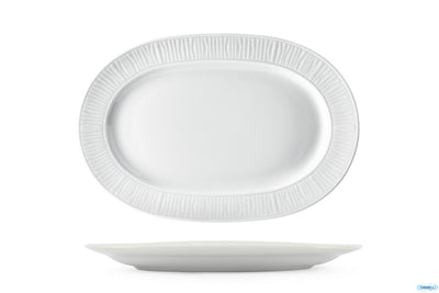 Vassoio Ovale Emotion Bianco Cm.32x21 - Confezione da 6 Pz.