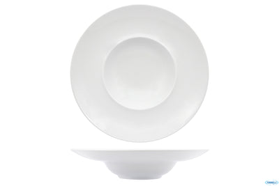 Florence Aqua Bianco Piatto Pasta Bowl Cm.28 Interno Cm 14,5 Sh00012028