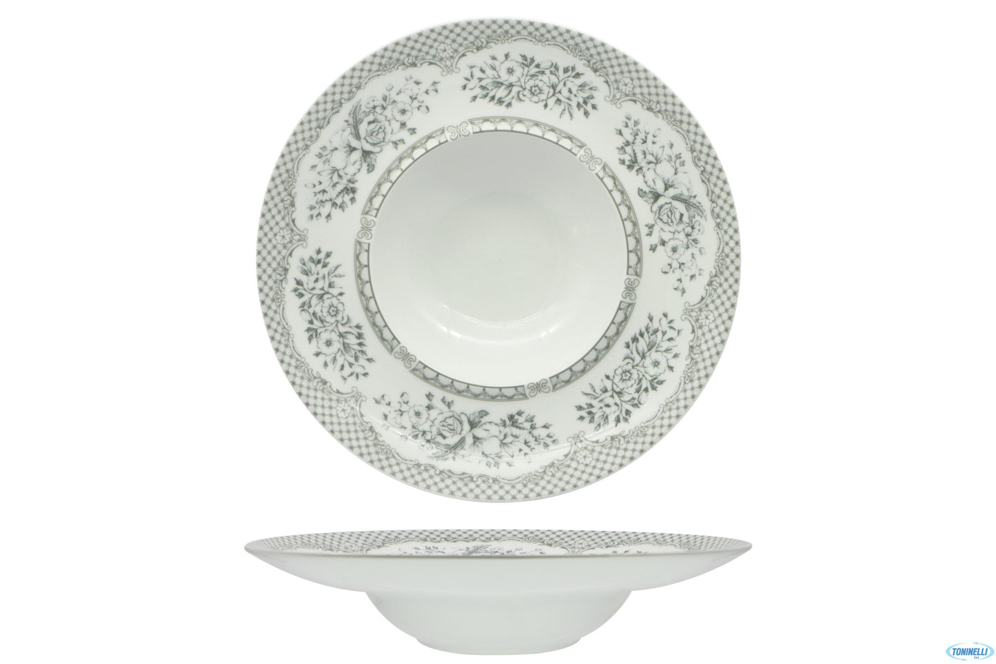 Florence Provence Grigio-Pasta Bowl Diametro Cm 28 Invito Interno Diametro Cm 14,5 Sh00012028-Fg