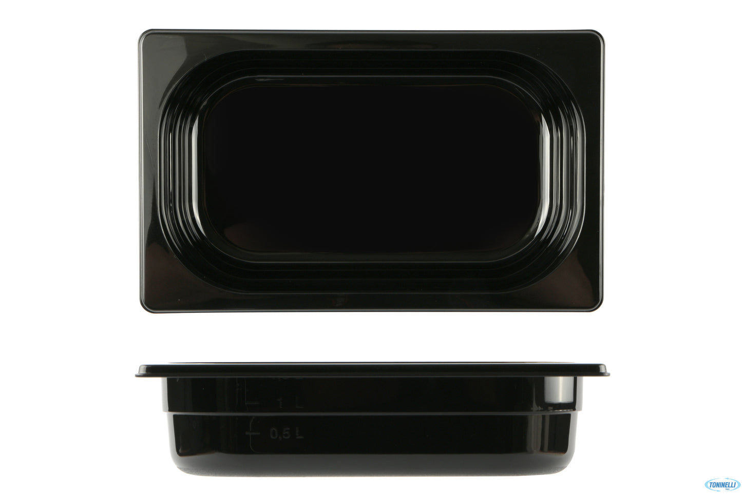 Gn Policarbonato Nero 1.4-Bacinella Cm 26,4X16 H.6,5 Lt.1,7 Bp14065