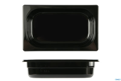 Gn Policarbonato Nero 1.4-Bacinella Cm 26,4X16 H.6,5 Lt.1,7 Bp14065