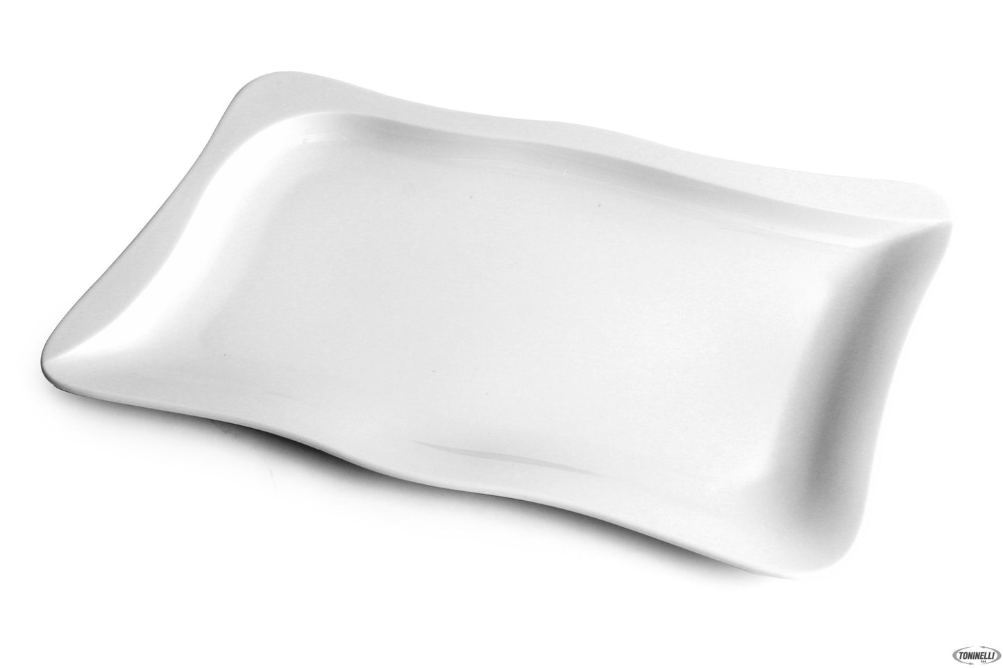 Gourmet-Piatto Porcellana Bianco Rettangolare Cm.37X23 3660