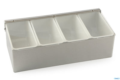 Horecaprofessional - Portacondimenti Inox 4 Vaschette Cd-4