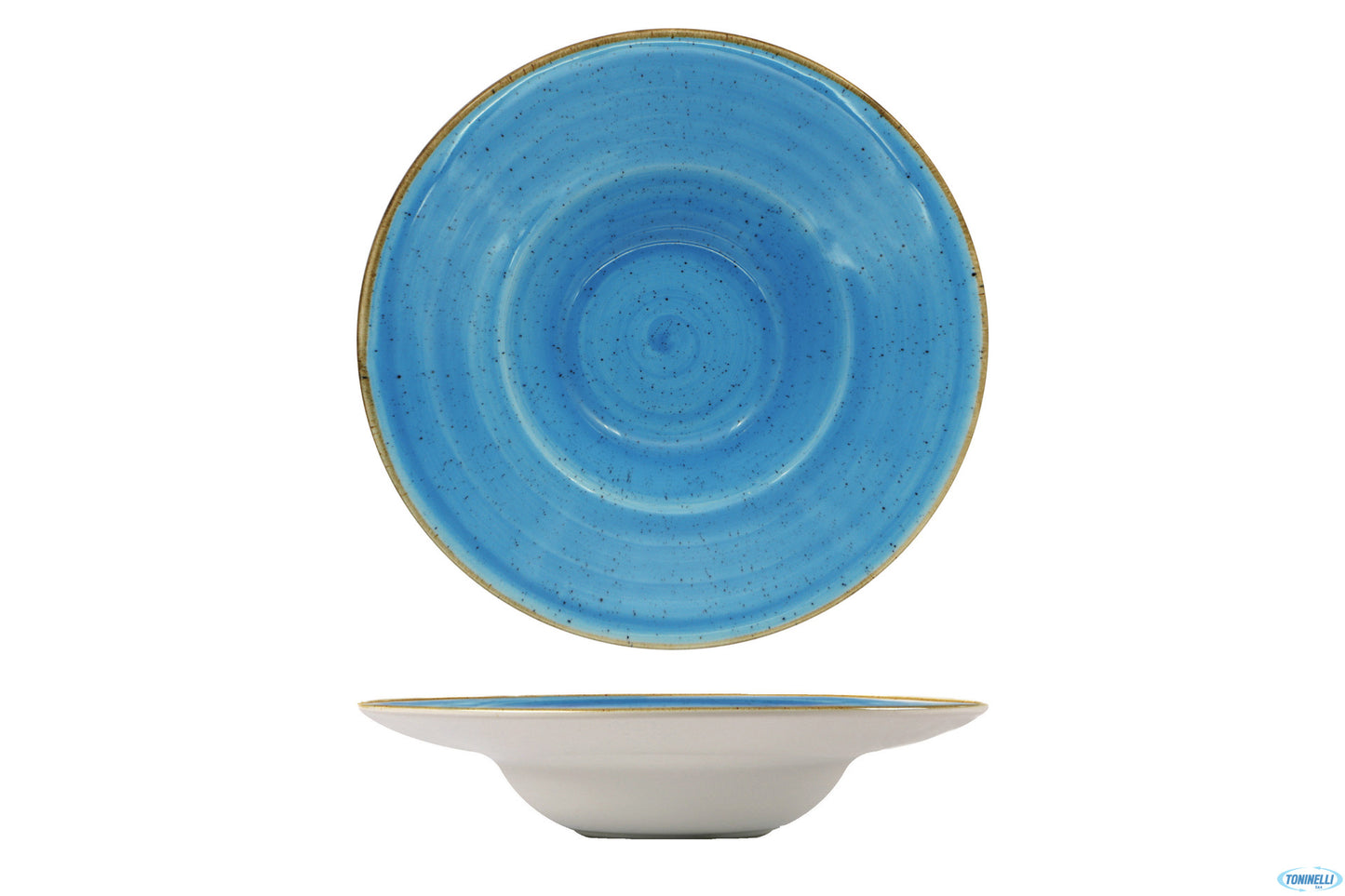 Pastabowl Java Aqua Blu Ø Cm.28 Interno Ø Cm.16 - Confezione da 4 Pz.