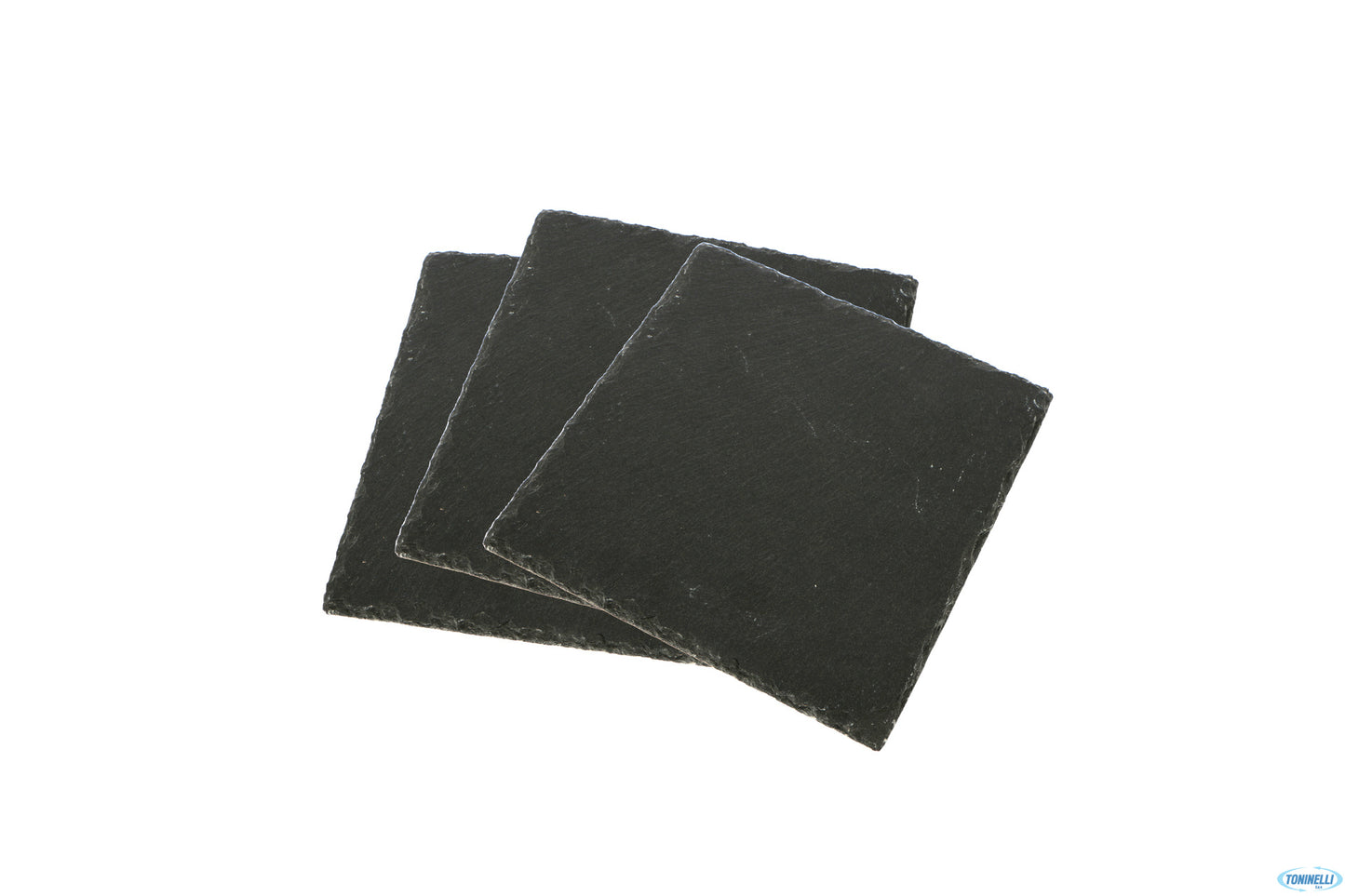 Justone-Set 3 Piatti Ardesia Quadrati Cm.14X14 Ckpl1414B