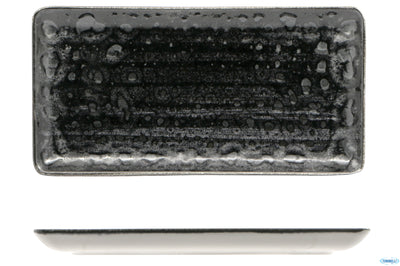 Matheria Black-Piatto Rettangolare In Porcellana Cm.27X14