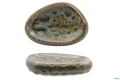Matheria Green-Piattino Alto Ovale In Porcellana Cm.13X9