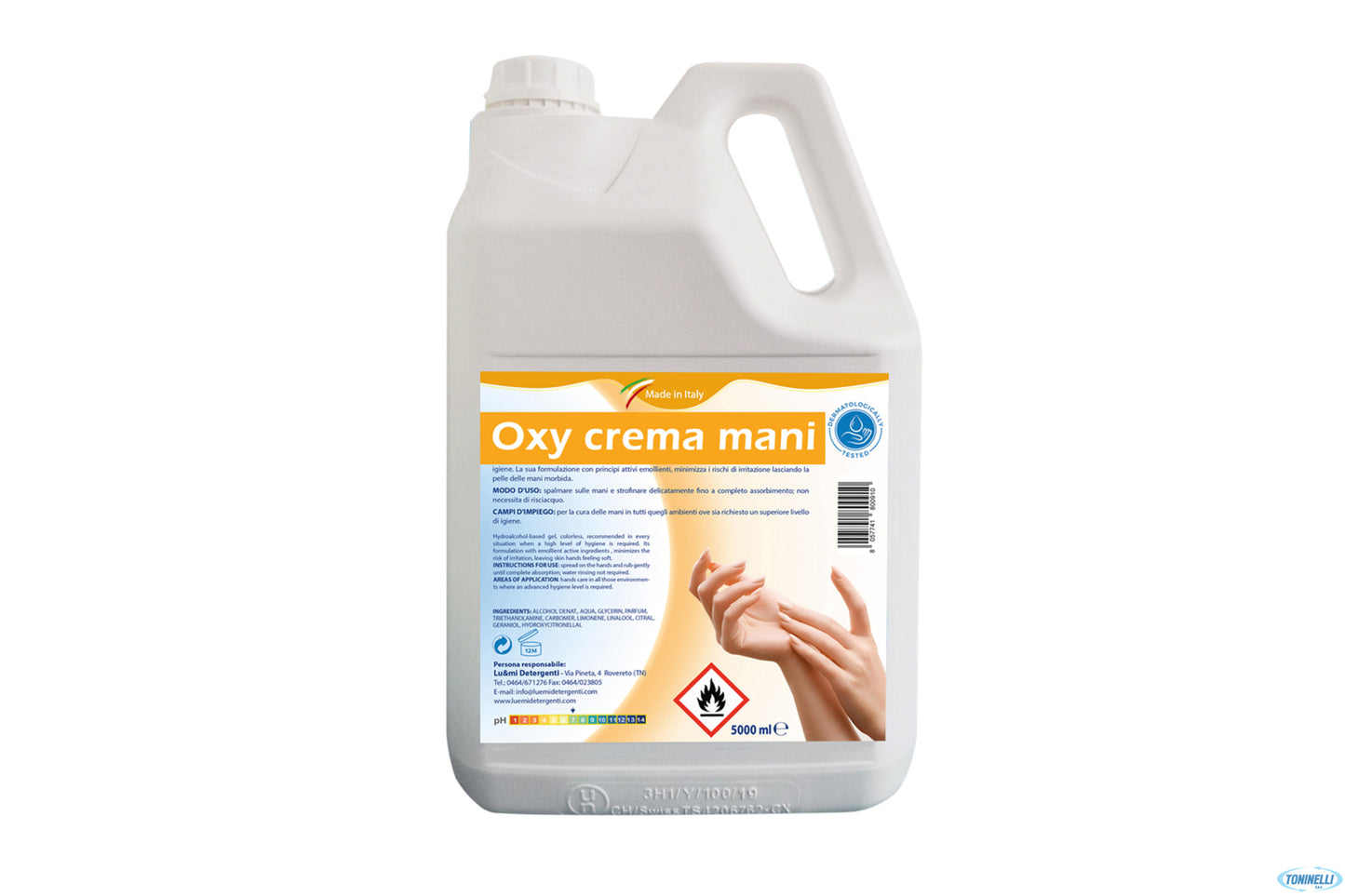 Oxy Crema Mani Igienizzante -Tanica 5 Lt.