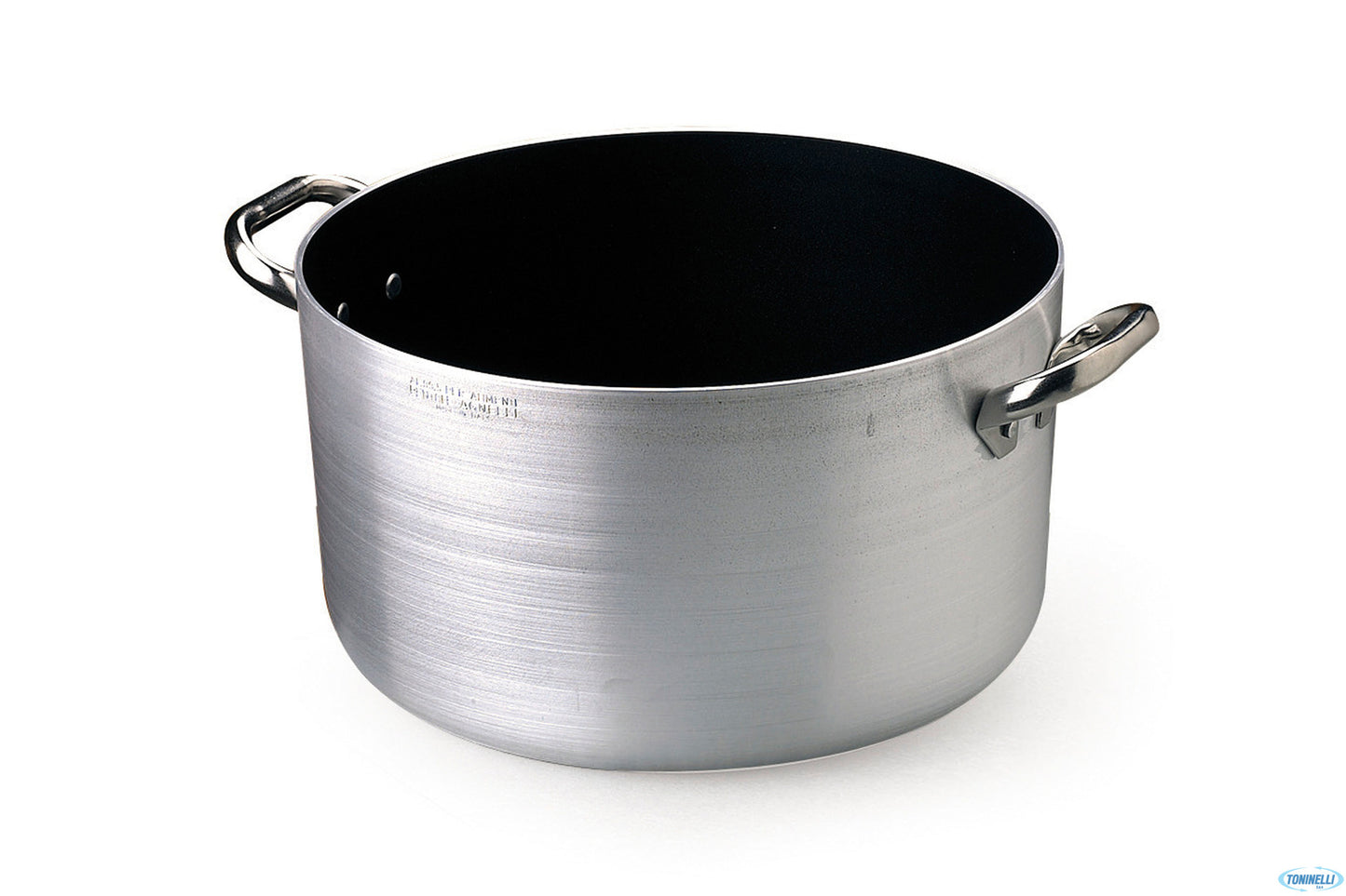 Casseruola Alta Alluminio 3 Mm Antiaderente 2 Maniglie Inox Cm 20 H 11 Lt 3,3