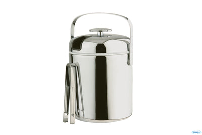 Set Portaghiaccio Rotondo Inox Cm 14 H.22 Lt.1,3