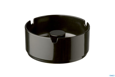 Posacenere Melamina Nero Cm.9,5 H.4 Impilabile Ed Antiscivolo 83616