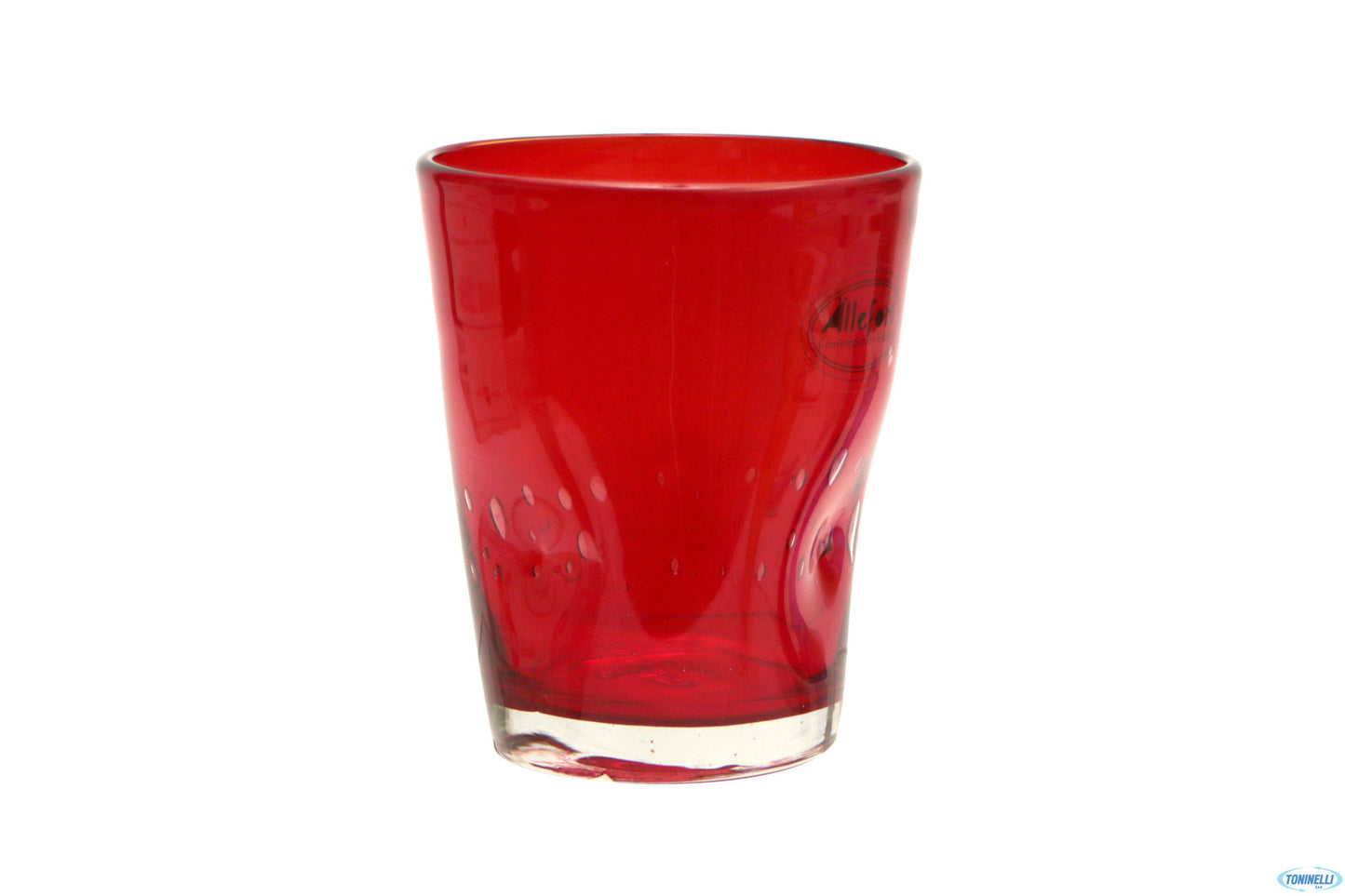 Rialto-Bicchiere Acqua Cl.35 Incamiciato Rosso T090105Cr