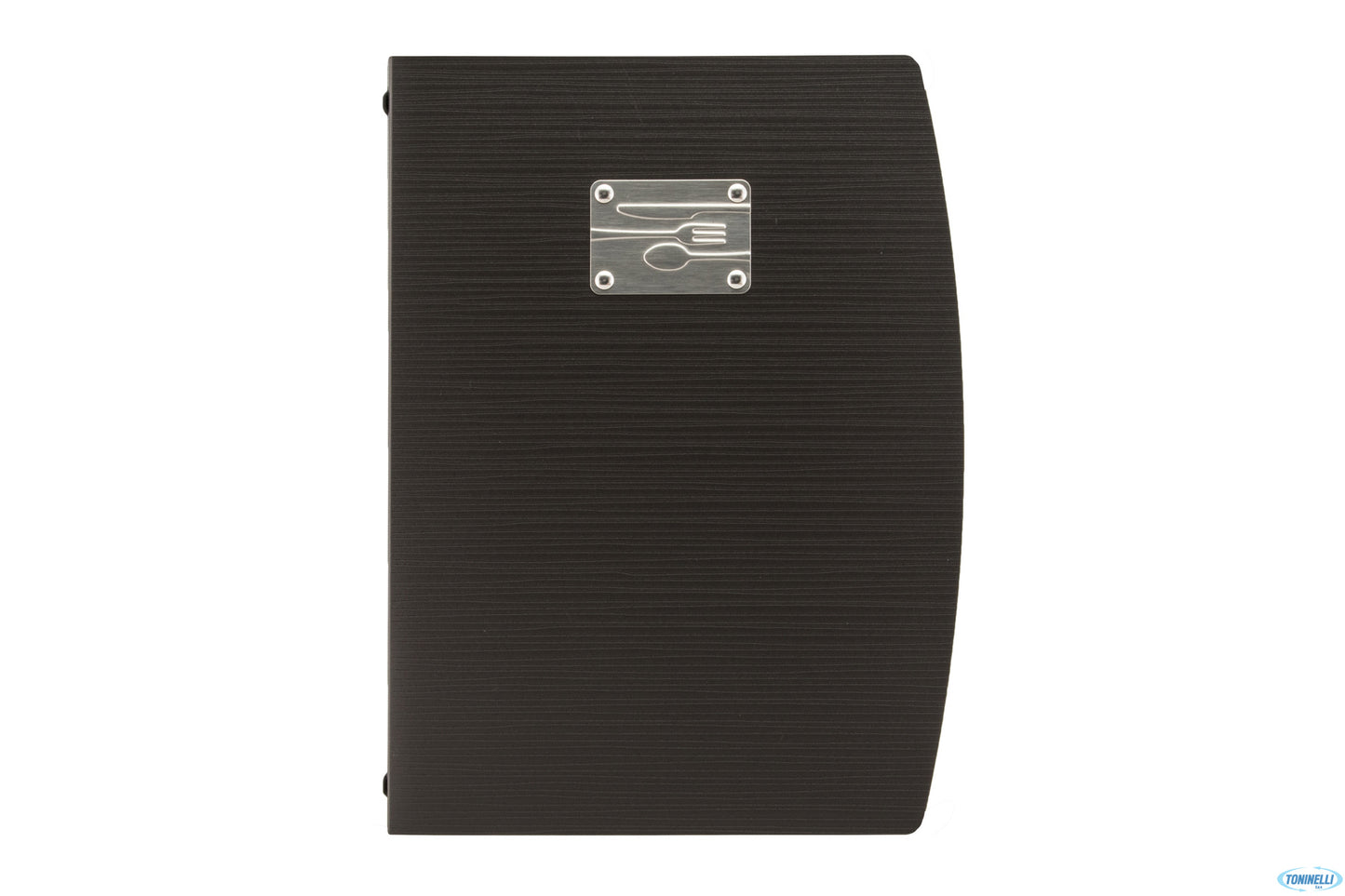 Rio-Portamenu Colore Nero Con Placca In Metallo Con Posate Formato A4 Cm 25,5X34 Mc-Rca4-Bl