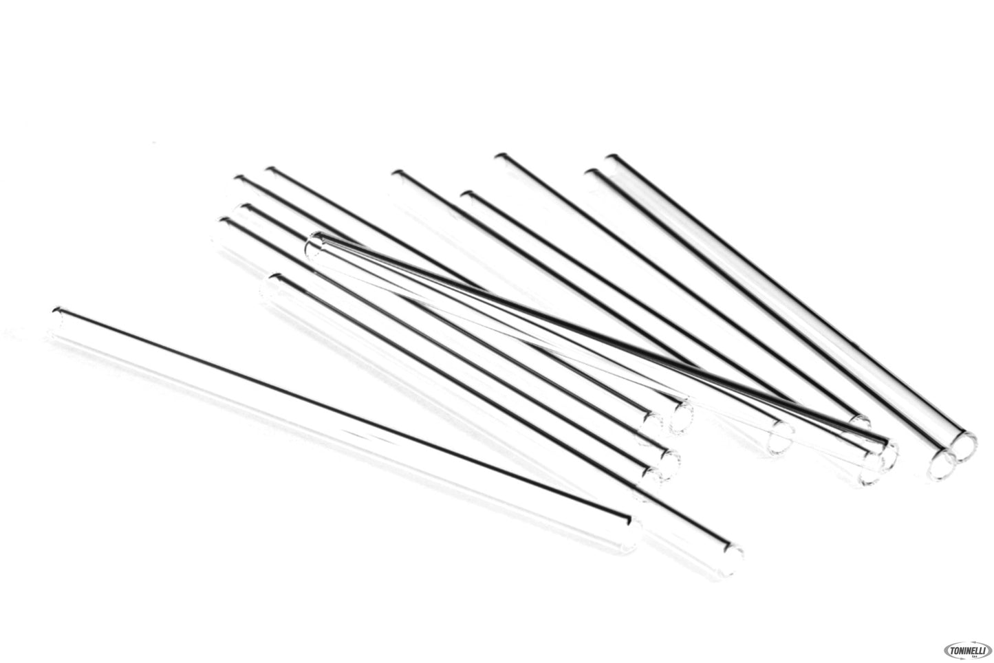 Set 12 Cannucce Vetro Trasparente Schoot 21 Cm D.10 33916