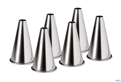 Set 6 Bocchette Tonde Inox Diametro Bocca Mm4-Mm6-Mm8-Mm10-Mm13-Mm15 Articolo 123783