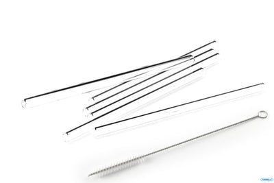 Simax Confezione Da 6 Cannucce Diritte In Vetro Cm.23, Diametro Mm.10 Con Scovolino 40231