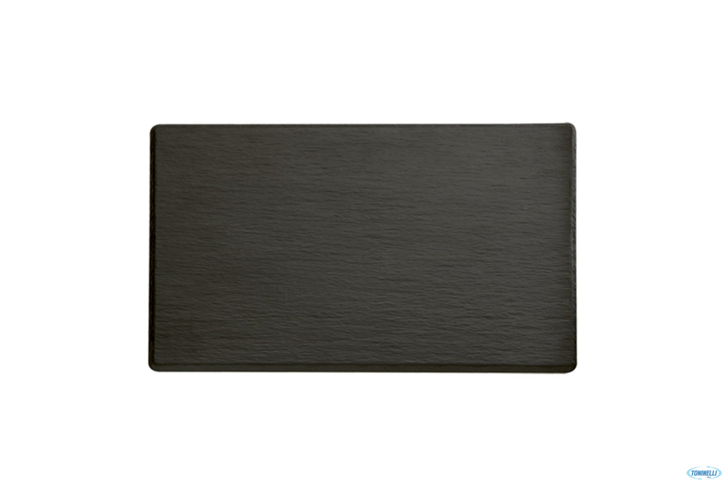 Slate-Vassoio In Melamina Nera Effetto Ardesia Gn 2.4 Cm 53X16,2 H. 1,2 Con Piedini Antiscivolo 8397