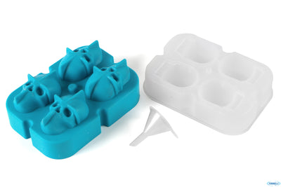 Stampo Silicone 4 Teschi Di Ghiaccio Cm 5X3X4 4542