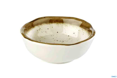 Stone Art-Coppetta Melamina Effetto Puntinato Con Bordo Marronecm 8Xh.3 84523