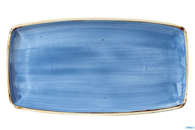 Promo- Stonecast Blu-Piatto Rettangolare Oblungo Cm 34,5X18,5 Scfsop141