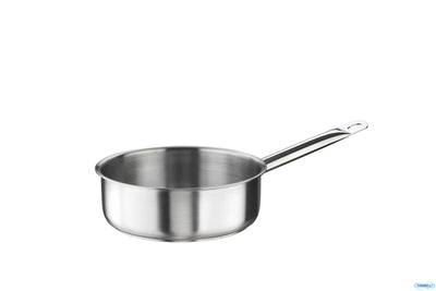 Tender-Casseruola Bassa 1 Manico Cm 16 H 6,5 Lt 1,25 Inox 33901016