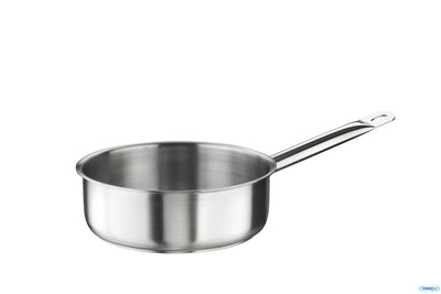 Tender-Casseruola Bassa 1 Manico Cm 20 H 7,5 Lt 2,25 Inox 33901020