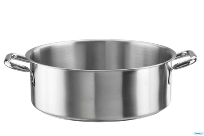 Tender-Casseruola Bassa 2Manici Cm 45H15,5 Lt25 Inox 33900945