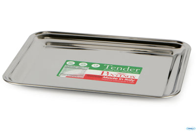 Tender-Vassoio Acciaio Rettangolare Cm 45X35