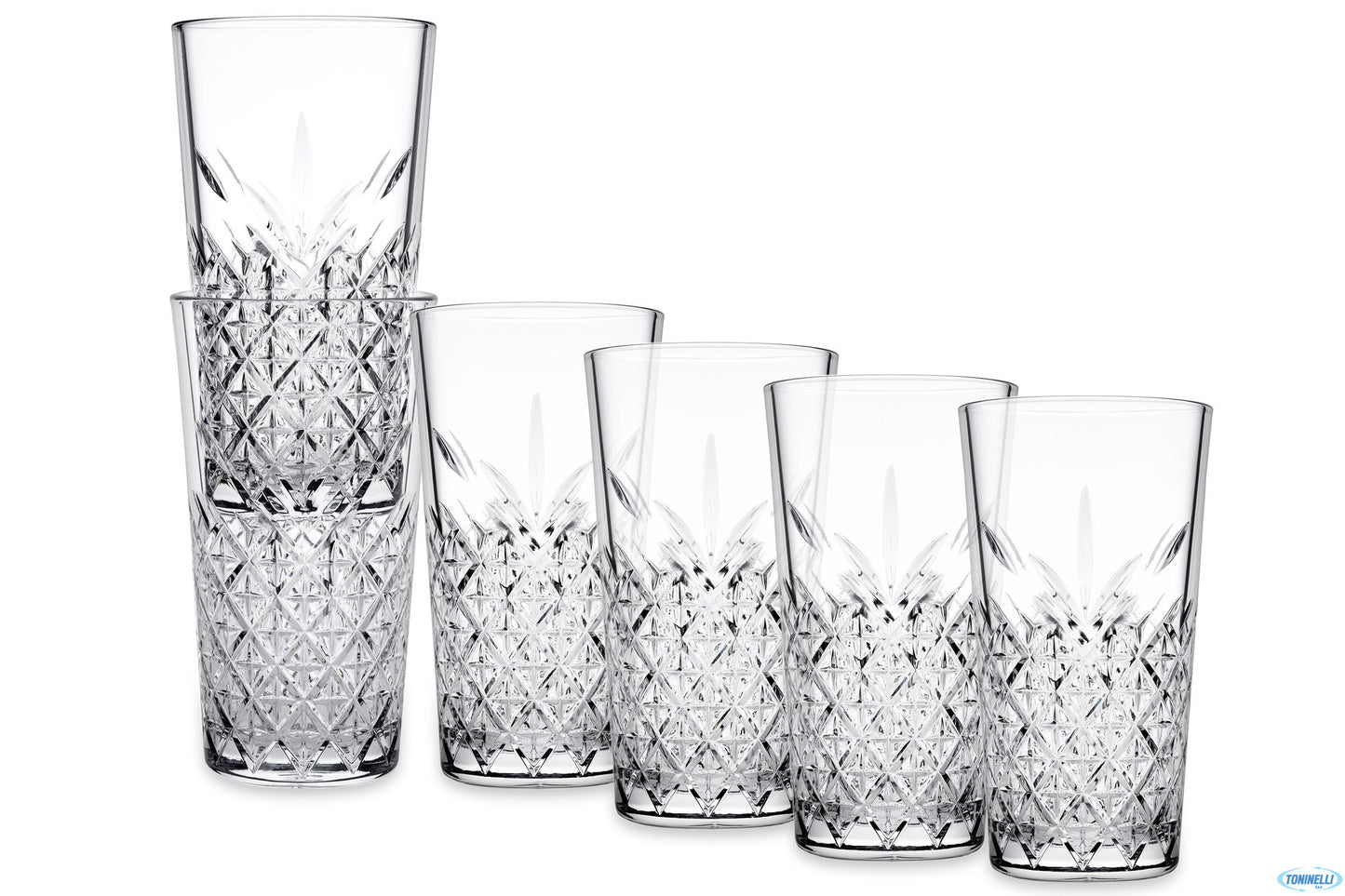 Timeless Temperato Impilabile - Confezione 6 Bicchieri Long Drink Cl 36