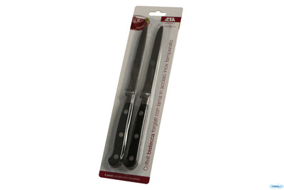 Tuttixuno-Confezione 2 Coltelli Bistecca Forgiati Con Mezza Lama Dentata 2260B