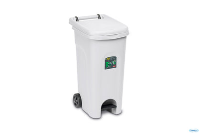 Urban Eco System-Bidone Lt.80 Bianco Con Pedale 25604