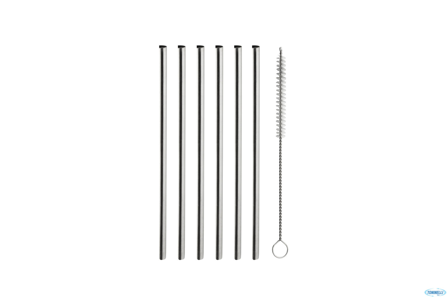 Use E Reuse - Confezione 6 Cannucce Inox Cm 16 Con Scovolino 55737908